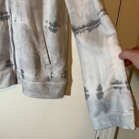 NWT Ideology Grey Tie Dye Zippered Front Hoodie Jacket, S - Picture 6 of 8